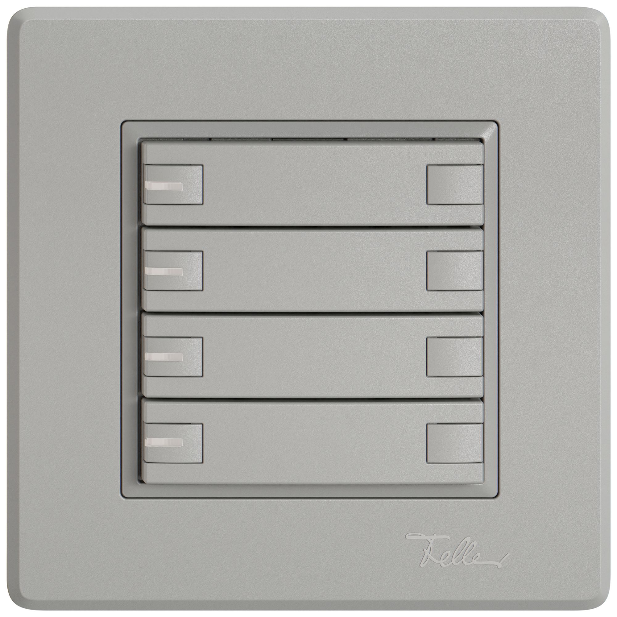 Poussoir KNX RGB ENC EDIZIO.liv SNAPFIX® capteur temp.RGB-LED 4× comm.2T grc