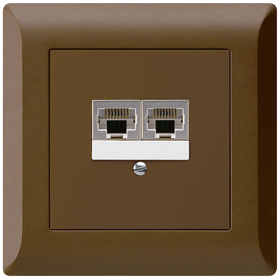 Scatola INC kallysto.line 2×RJ45s marrone parallelo