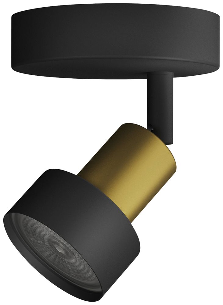 Spot Philips Conduit GU10 1×5W 109×100mm nero/ottone