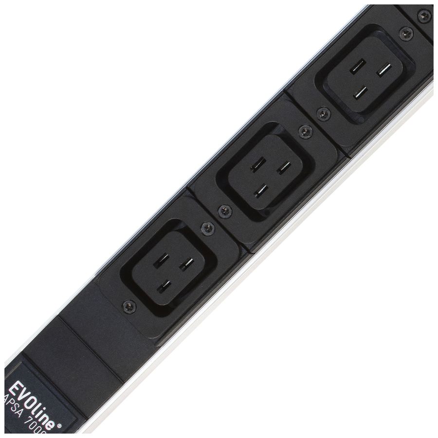 Steckdosenleiste A. Steffen 19" 1HE 6×C19 3m silber/schwarz