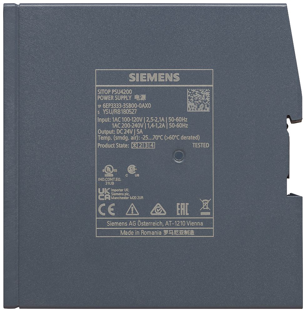 Alimentation Siemens SITOP PSU4200 IN: 120/240VAC OUT: 24VDC/5A 120W