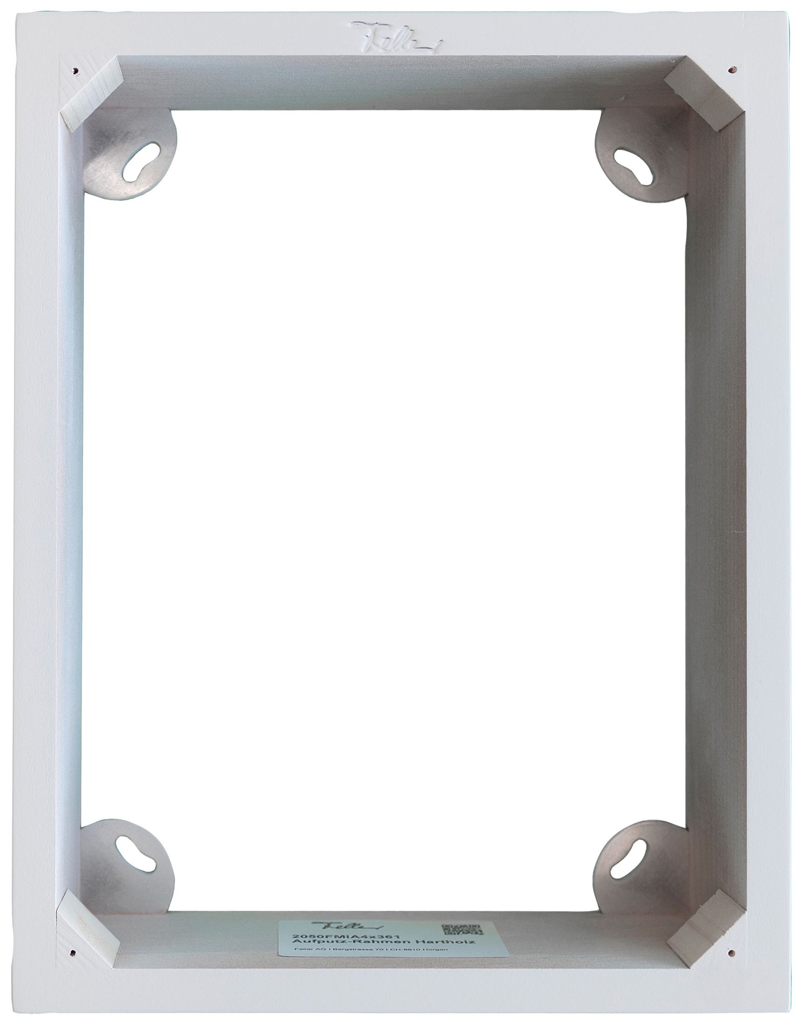 AP-Rahmen Feller EDIZIOdue 4×3 Hartholz lackiert für UP-Kombination SNAPFIX® ws