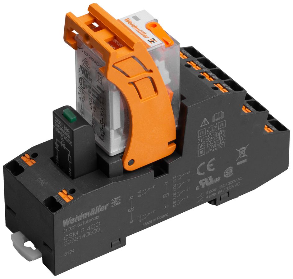 Relais WM CRMKIT P 230VAC 2CO L/PB 2CO 12A AgNi LED Steckanschluss RT I