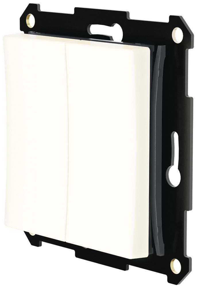 Poussoir RF AP/ENC Plejd WPH-01-55W double Bluetooth pour cadre 55mm bc