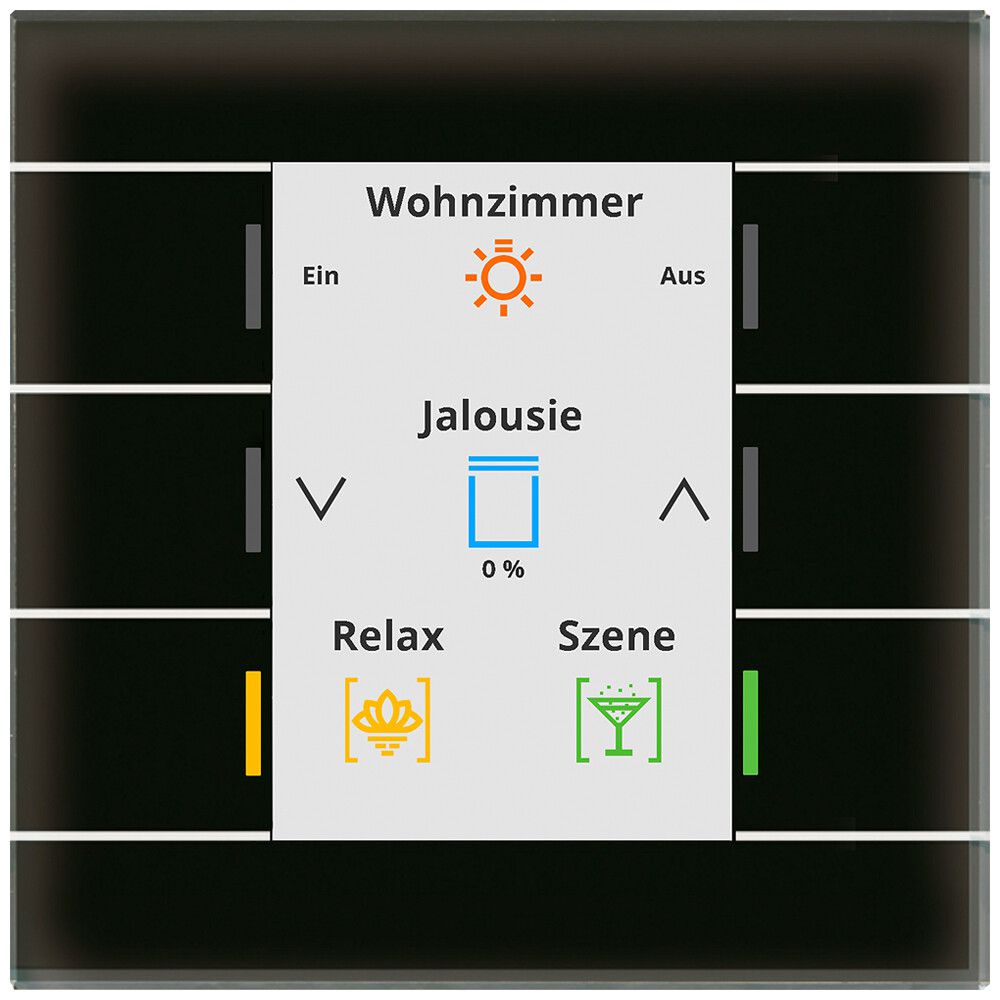Appareil de contrôle KNX ENC MDT BE-GT20S.02S 6t/6a écran verre noir