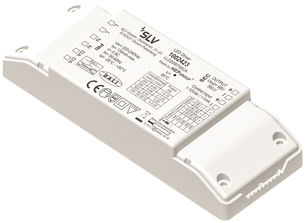 Convertitore LED SLV MEDO 300 20W, 250…700mA, 6…60V, DALI/1…10V