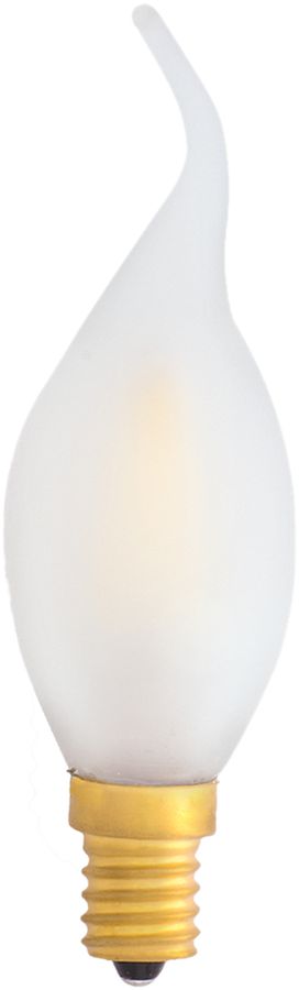 LED-Lampe ELBRO E14, C35, 2W, 230V, 200lm, 2700K, 300°, Ø35, weiss, opal
