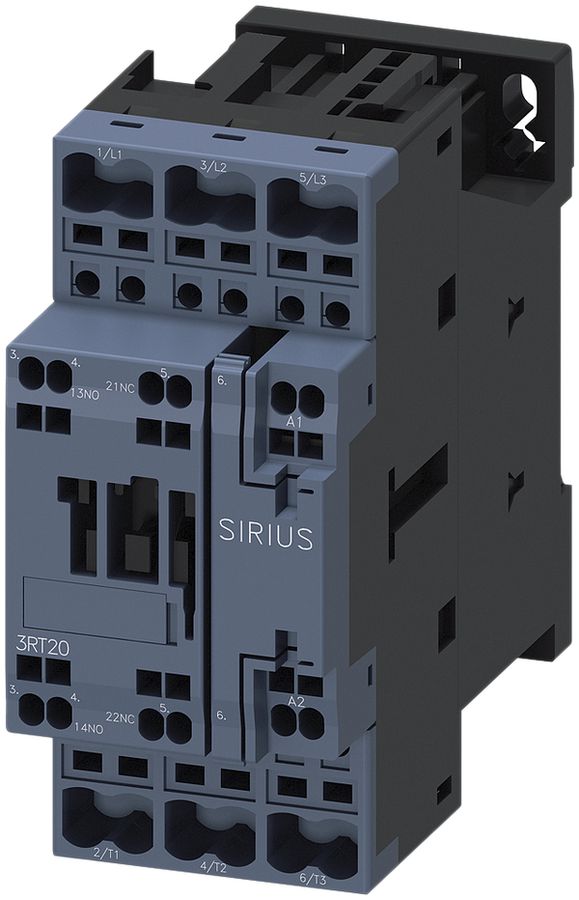 Contattore di potenza Siemens SIRIUS 3RT2 S0 230VAC 3L 32A (+1Ch/1O) a molla