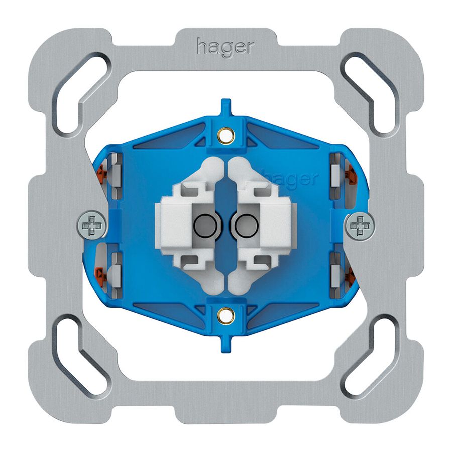 Interruttore a pulsante luminoso INC Hager sch 6 LED 77×77mm