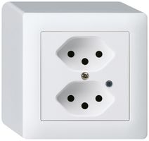 Presa AP Hager kallysto 2×T13 illuminato Q bianco ultra