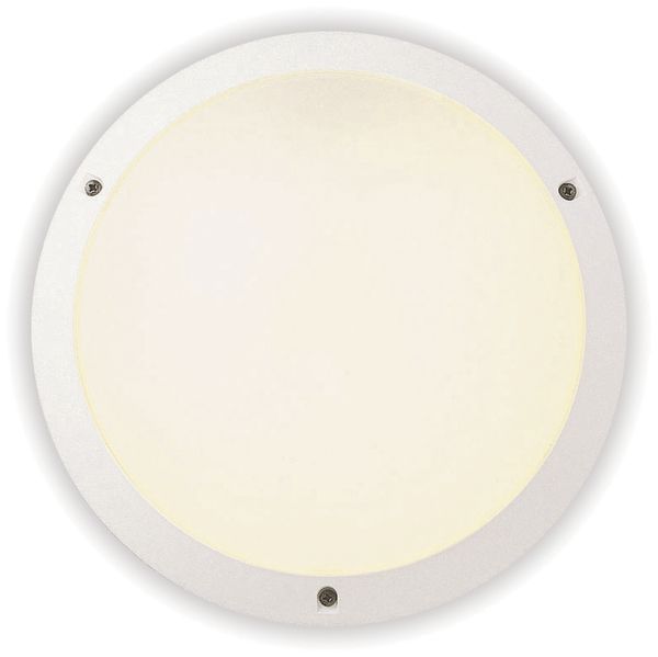 Decken-/Wandleuchte Legrand Chartres T2 HF E27 100W IP55 Ø340×110mm weiss