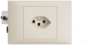Prise INC EDIZIOdue T23 16A crema, 45…69mm, avec bornes enfichables