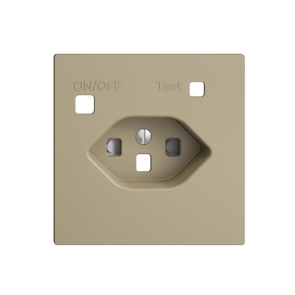 Frontset EDIZIOdue zu FI-Steckdose F, T23, shutter, sand