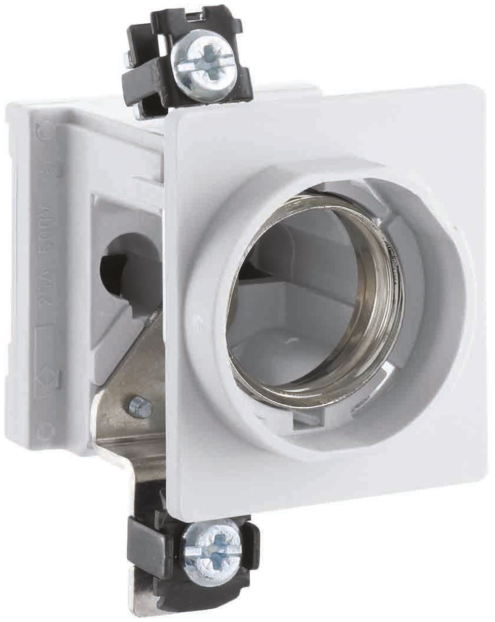 EB-Sicherungselement Hager DII 25A mit Frontabdeckung rund EB-T.51mm L oben