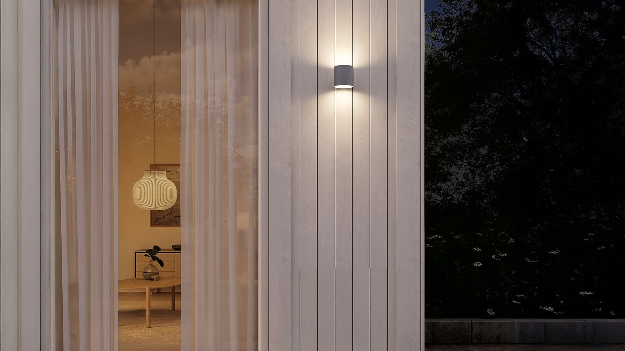 LED-Wandleuchte Plejd OUT-01-G 10W 2200…4000K IP45 DIM 104×100×135mm grau