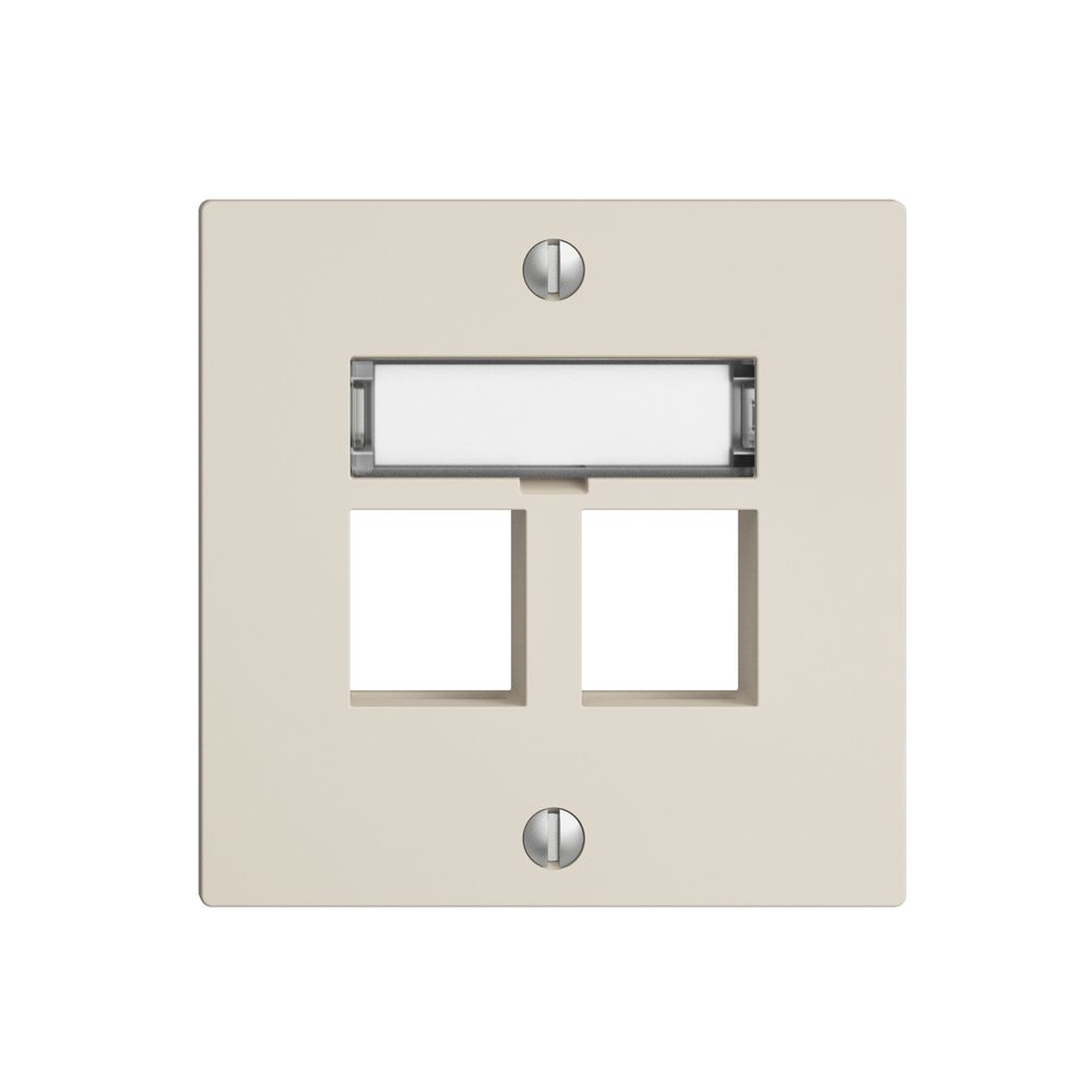 Kit de montage EDIZIOdue F, sortie droite, pour 2×Keystone, crema