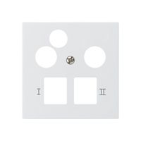 Plaque frontale kallysto pour R&M HWS blanc 3 trous données multimédia