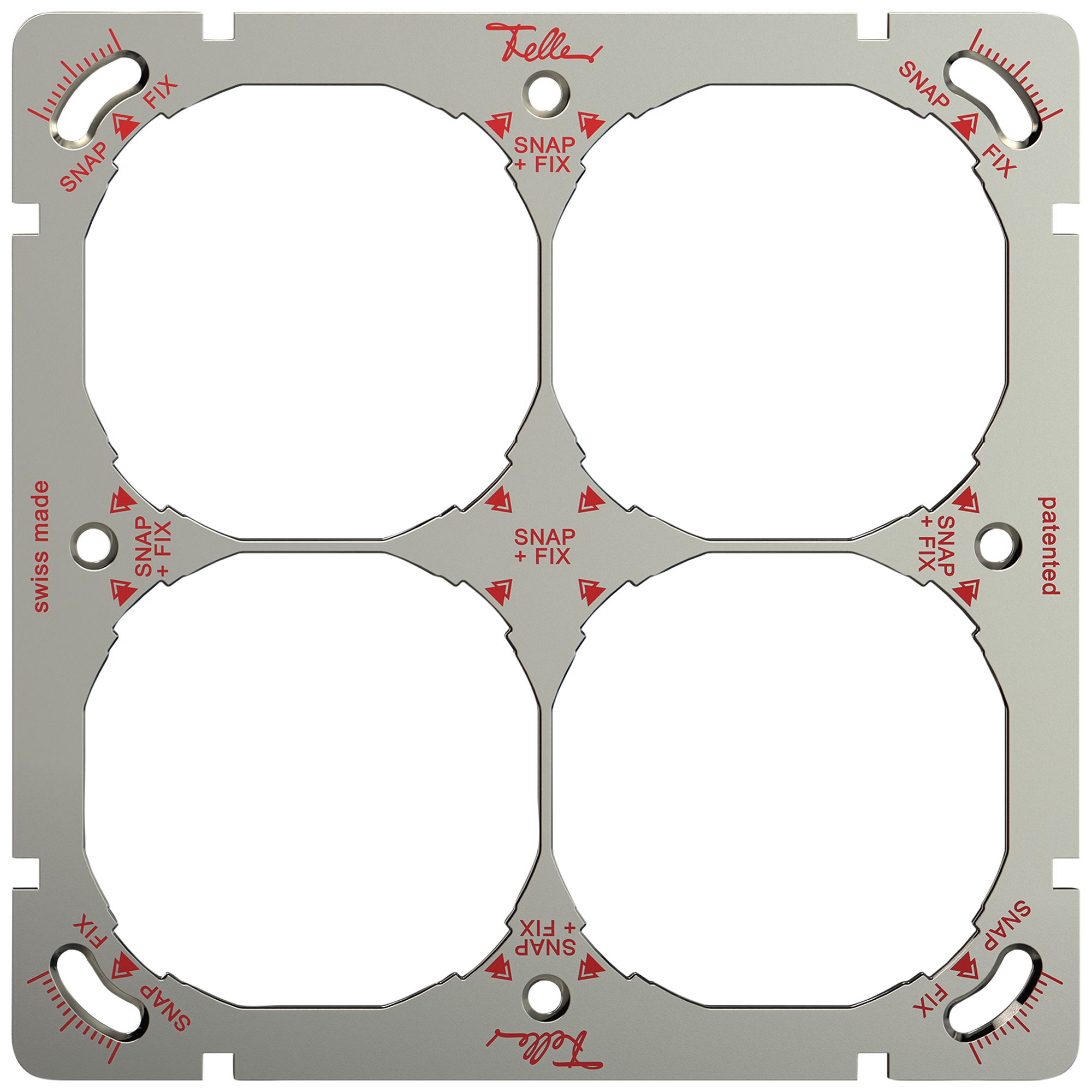 Befestigungsplatte mit SNAPFIX®-Befestigungssystem 2×2 137×137mm