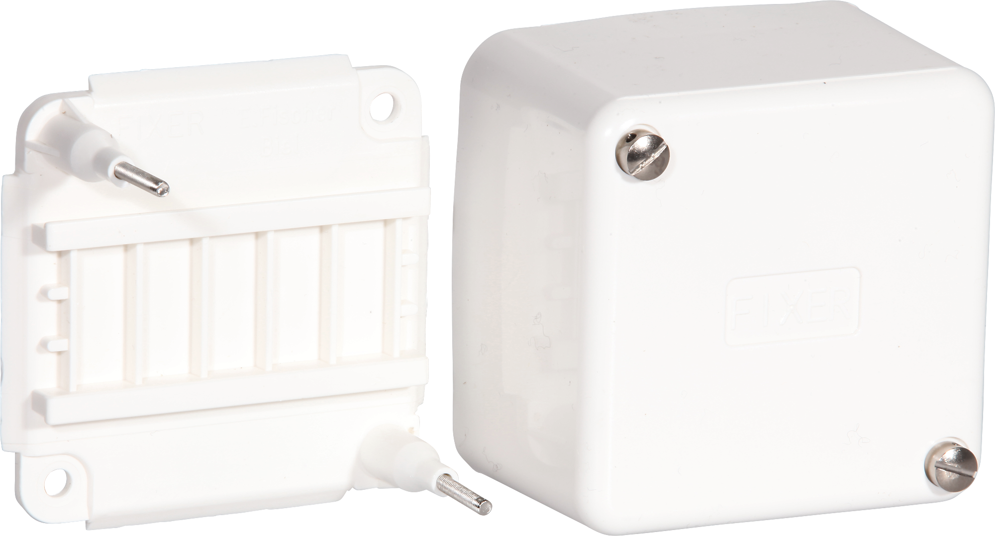 Boîte de dérivation AP Fixer 80×80×50 blanc sans bornes