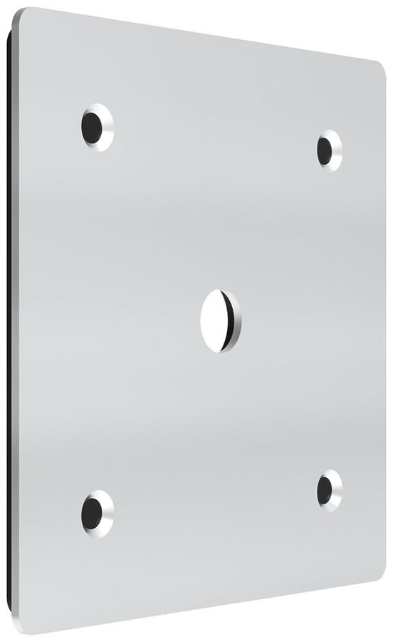 Schraubdeckel Spotbox UP1 88×88×1.5mm Aluminium grau Kabeldurchlass 10mm