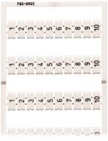 Bezeichnungskarte WAGO 1…10 weiss