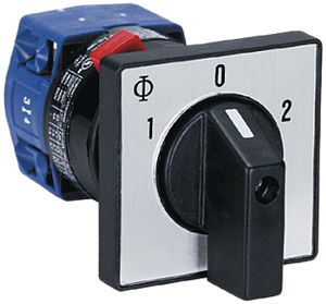 EB-Drehschalter K&N, 20A/690V 2/4L, Griff sz, "1-0-2"