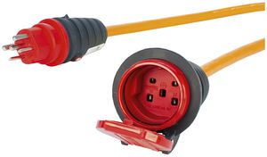 Verlängerungskabel Steffen EPR-PUR 5×2.5mm² 5m T25/T25 für Industrie orange