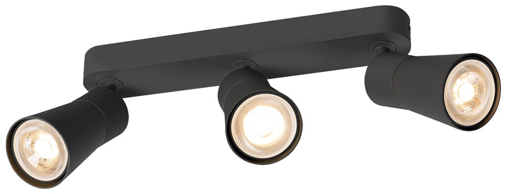 Spot SLV PURI 2.0 Cone CW GU10 3×6W REG 258×42×138mm nero