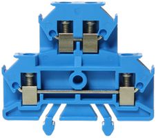 Morsetto di passaggio componibile WZ 0.5…1mm² 13.5A 400V vite 2×2 DIN 15mm bl