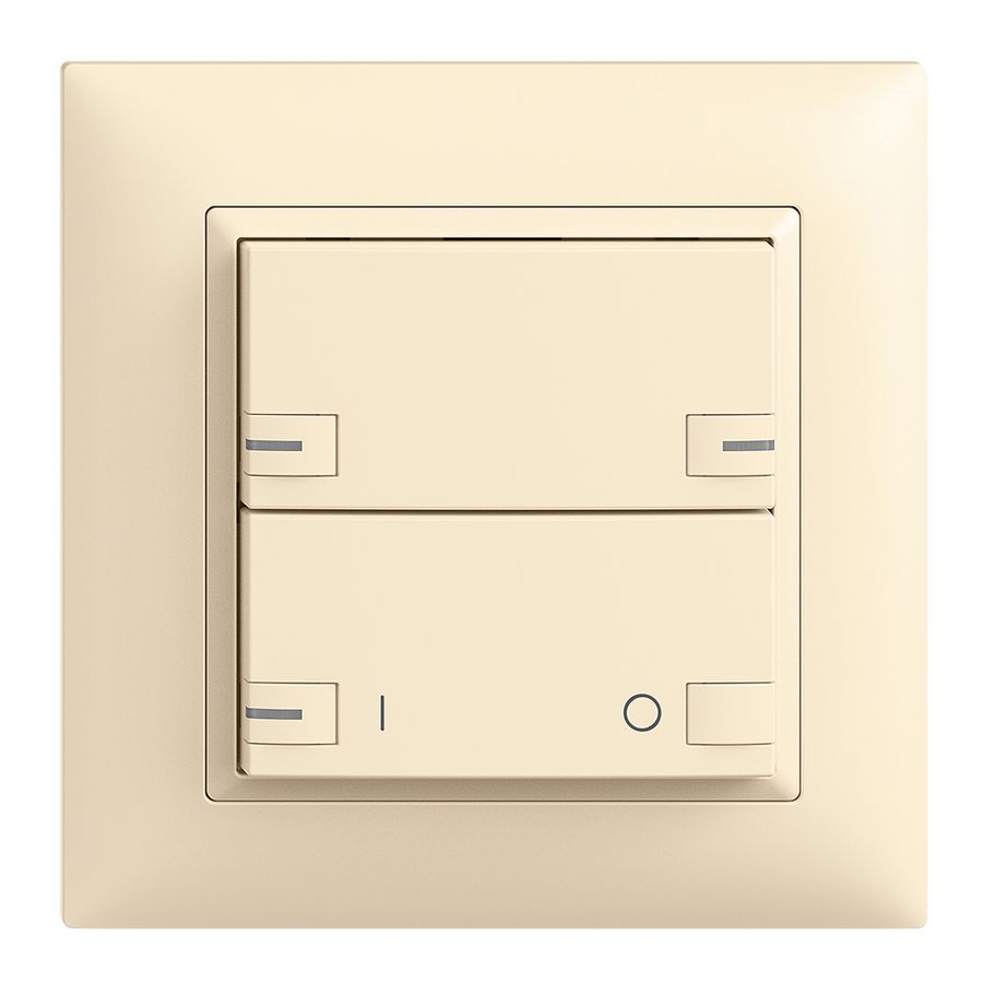 Kit frontal ENC EDIZIOdue zepAIR ON/OFF 1C sans marquage avec LED vanille