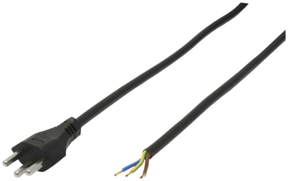 Netzkabel T23 Td 3×1.5mm² 5m mit Stecker T23 schwarz