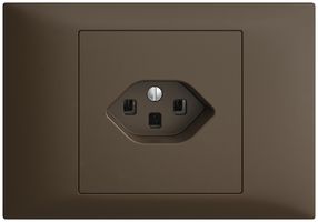 Prise INC EDIZIOdue T23 16A coffee, avec bornes enf.