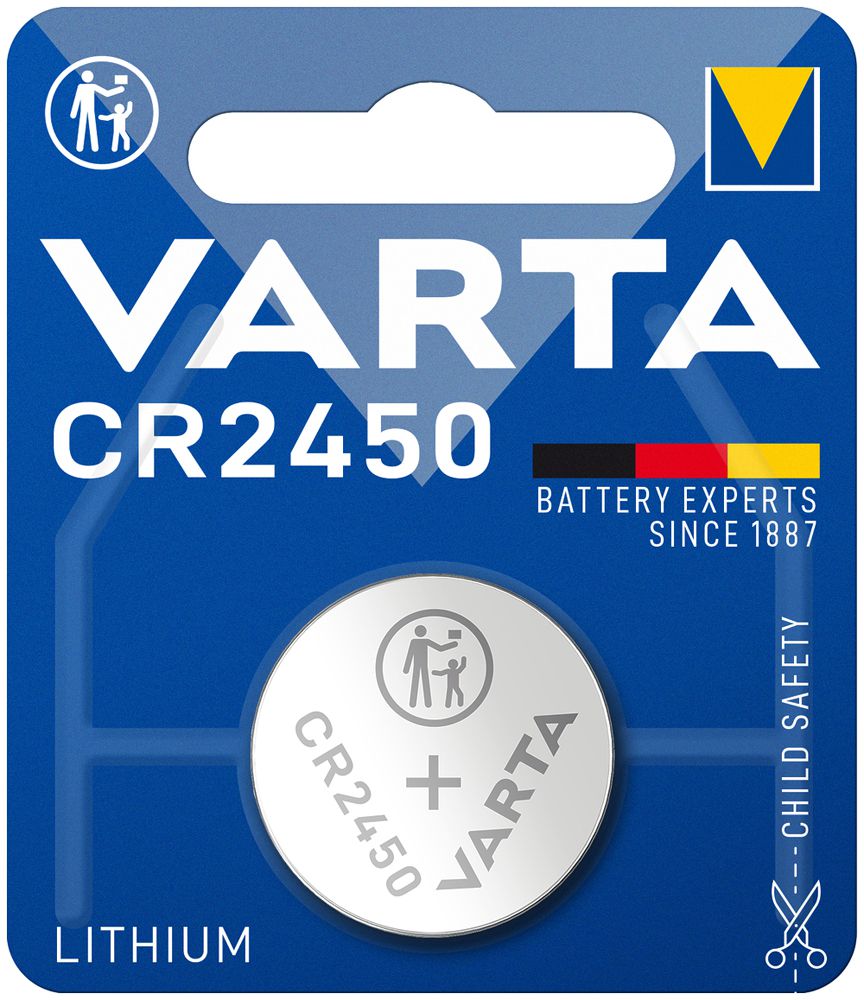 Knopfzelle Lithium VARTA Electronics CR2450 3V Blister à 1 Stück
