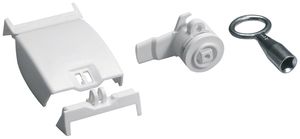 Serrure carré Hager univers avec capot plombable 8mm