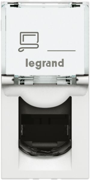 Prise INC MOS STP 1×RJ45 blanc cat.6 1mod.