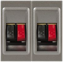 Prise haut-parleur INC MOS magnésium double 2 modules