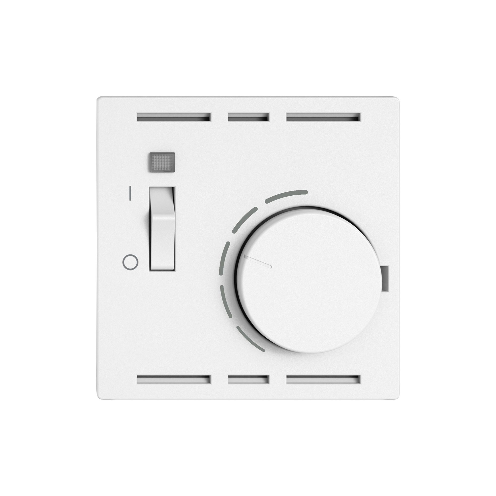 Raumthermostat EDIZIO.liv SNAPFIX® m.Schalter 230VAC 50Hz ws