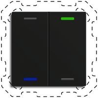 Poussoir KNX RGBW INC MDT TAL-6002016.02S 2t/4a LED noir mat "neutre"