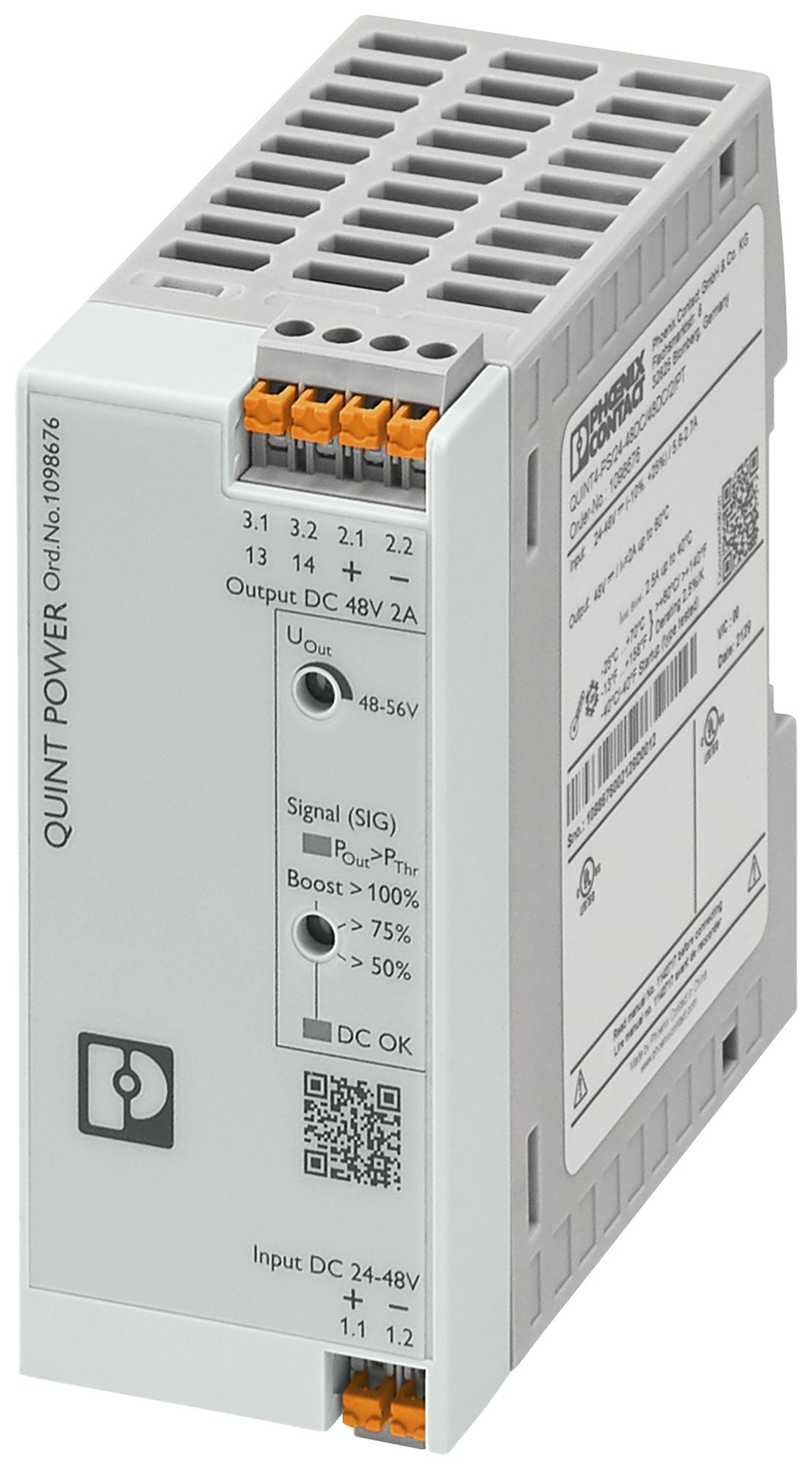 Convertitore PX QUINT4-PS/24-48DC/48DC/2/PT DC/DC IN:48VDC OUT:48VDC/2A