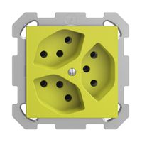 Prise ENC EDIZIOdue 3×T13 lemon avec shutter