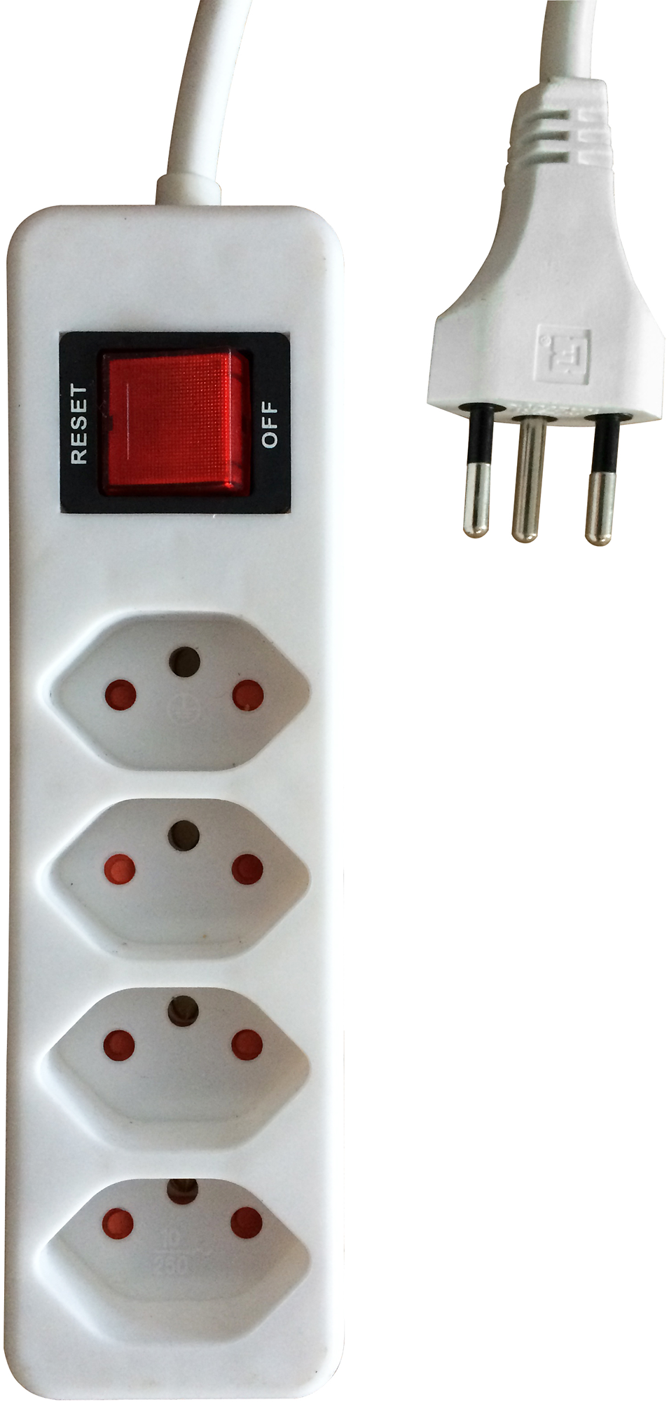 Steckdosenleiste 4xT13 TD 3m ws