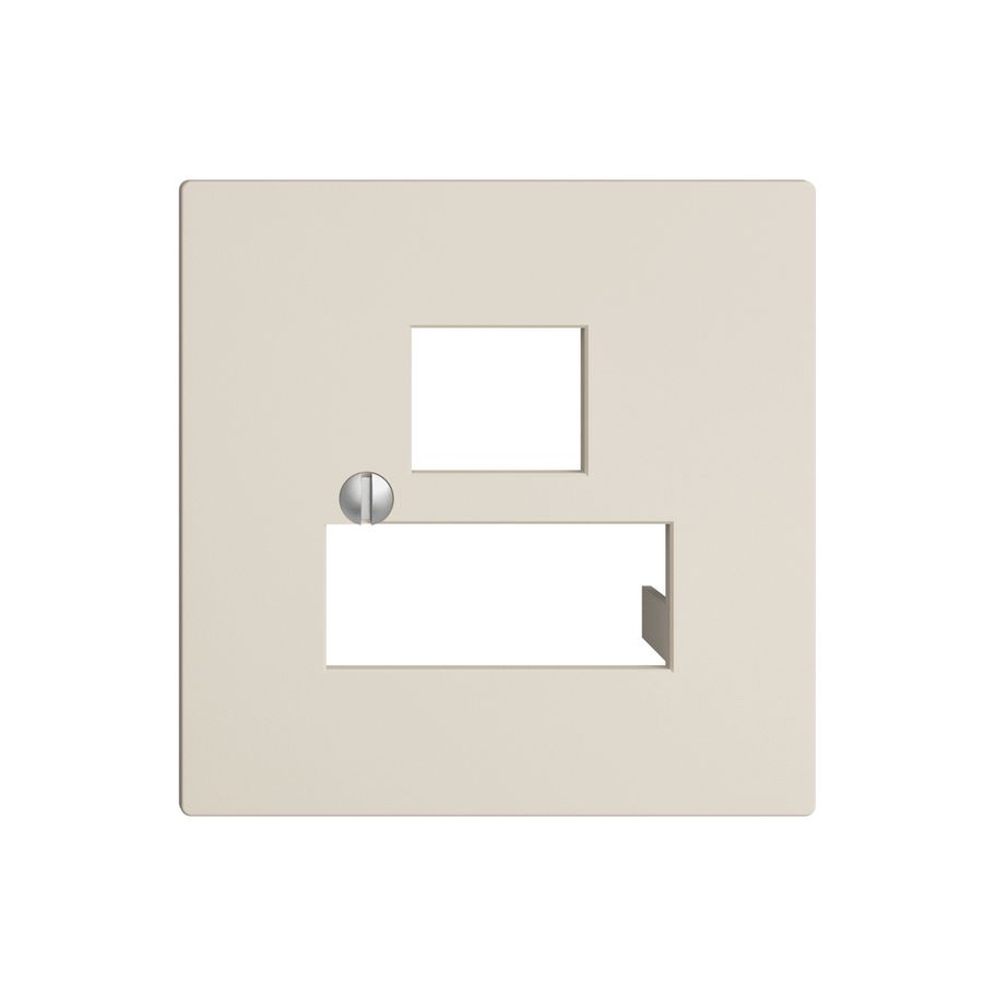 Frontplatte 3×RJ45 EDIZIOdue crema, R&M swissline