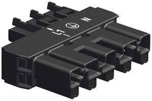 Zwischenverteiler WAGO WINSTA MIDI 5/3Buchsen 1L Kodierung A schwarz