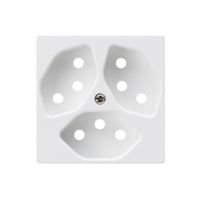 Frontplatte kallysto 3×T13 weiss 60×60mm für Steckdose 3×T13