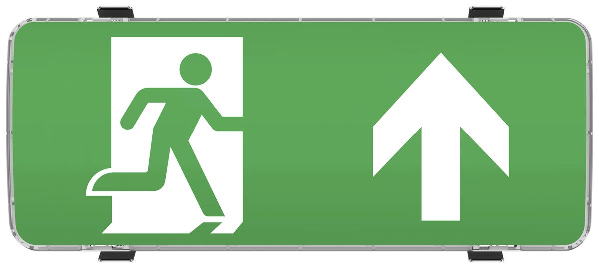 LED-Rettungszeichenleuchte Sylvania LifeSafe IP65 Aufbau/Einbau 1170lm 3hPt sz