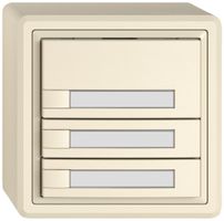 Poussoir KNX RGB AP EDIZIO.liv SNAPFIX® capteur temp.s.LED étiqu.3× comm.1T cr