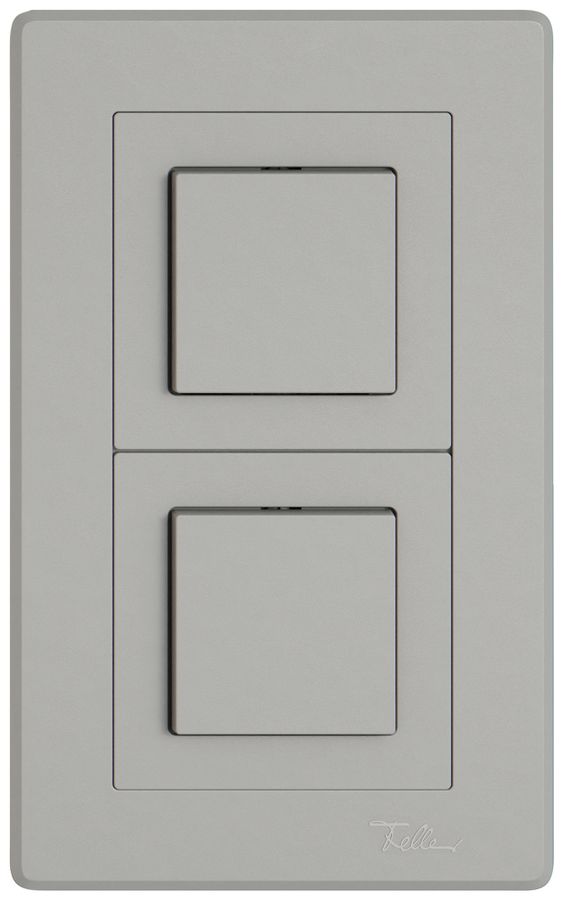 UP-Kombination EDIZIO.liv SNAPFIX® 2×1 156×96mm Wechsler 1L+Schema 3/1L hellgrau