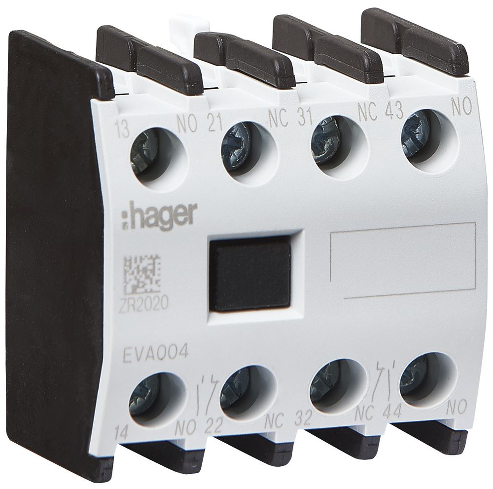 Contatto ausiliari Hager 2Ch+2R per EV040…EV170, EVN063…EVN200