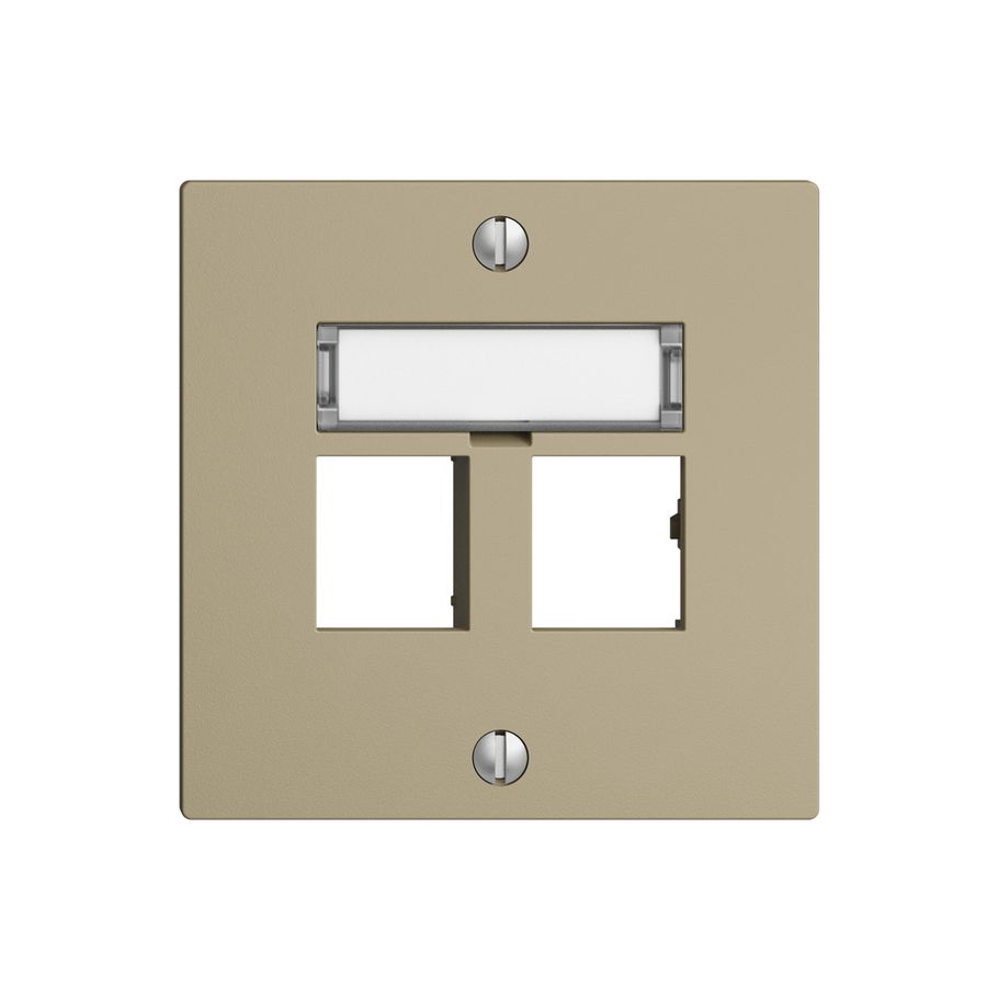 Kit de montage EDIZIOdue sortie droite, pour 2×RJ45 freenet, sand