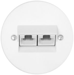UP-Anschlussdose FH 2×RJ45 weiss